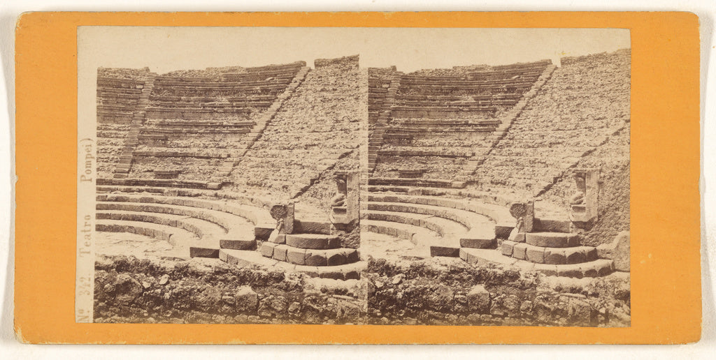 Unknown maker, Italian:Teatro, Pompei., Poster Print Wall Art