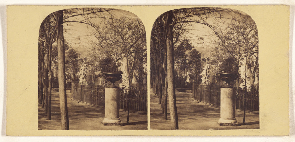 Unknown maker, Italian:[Jardin de la Villa Real, Naples], Poster Print Wall Art
