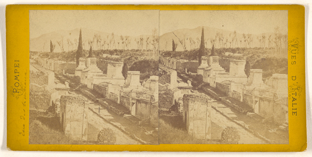 Unknown maker, Italian:Pompei/[Rue des tombeaux], Poster Print Wall Art