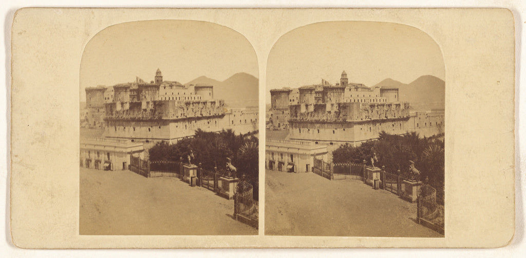 Unknown maker, Italian:[Le Chateau neuf, Naples], Poster Print Wall Art