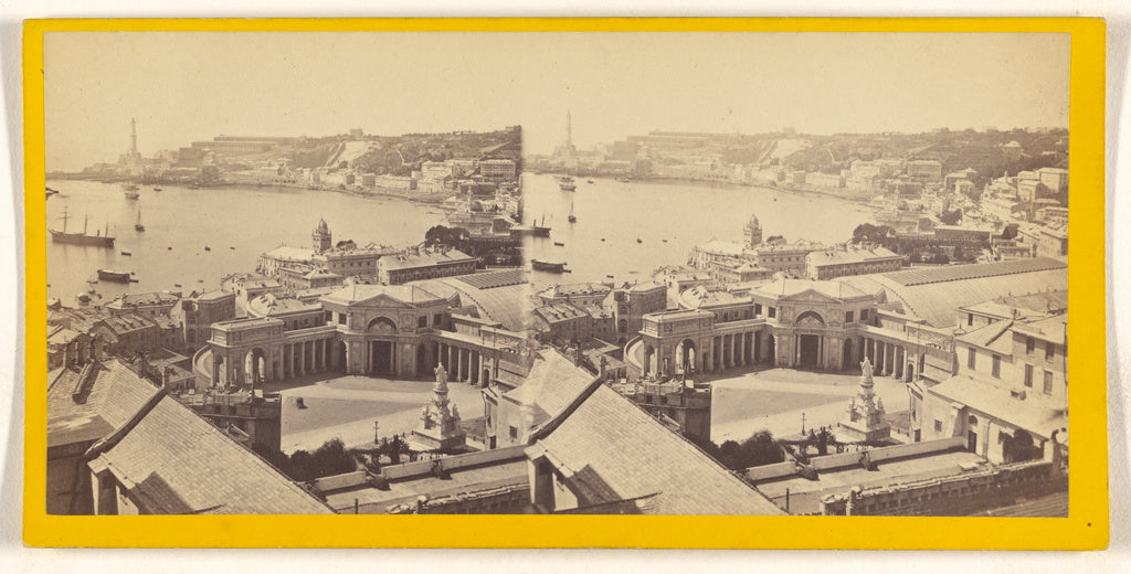 Unknown maker, Italian:[Panorama de Genova], Poster Print Wall Art