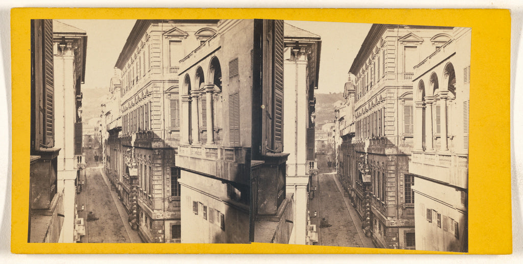 Unknown maker, Italian:[Genova, Via Balbi], Poster Print Wall Art
