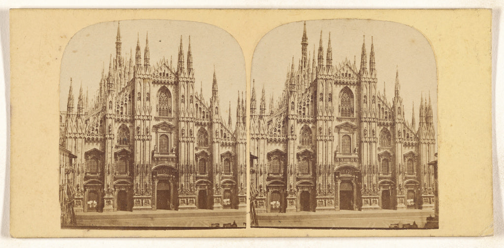 Unknown maker, Italian:Front of the Dome. Milan., Poster Print Wall Art