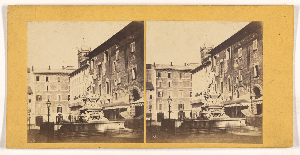 Unknown maker, Italian:[Piazza Netuno, Bologna], Poster Print Wall Art
