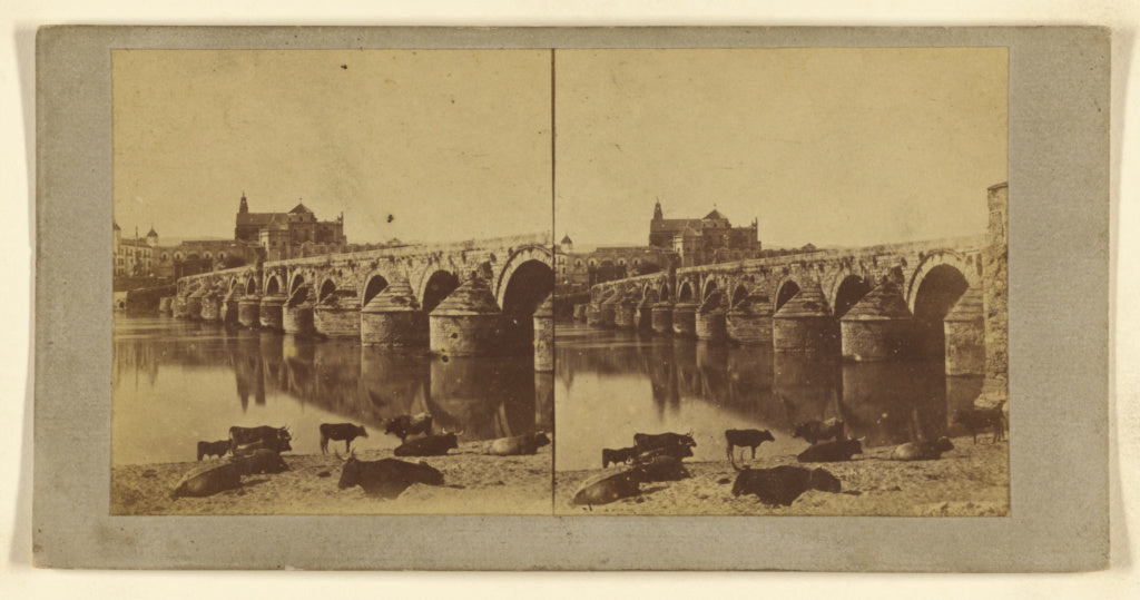 Luis Leon Masson:[Cordoba Mezquita y el puente], Poster Print Wall Art