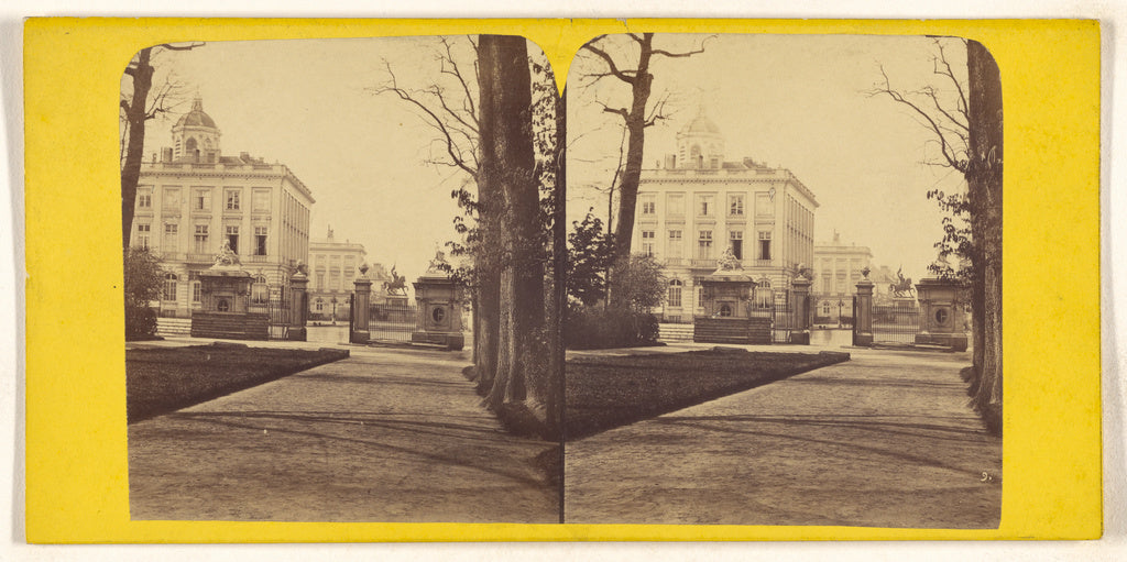 Unknown:[Bruxelles. Vue du parc la grille et Godefroid.], Poster Print Wall Art