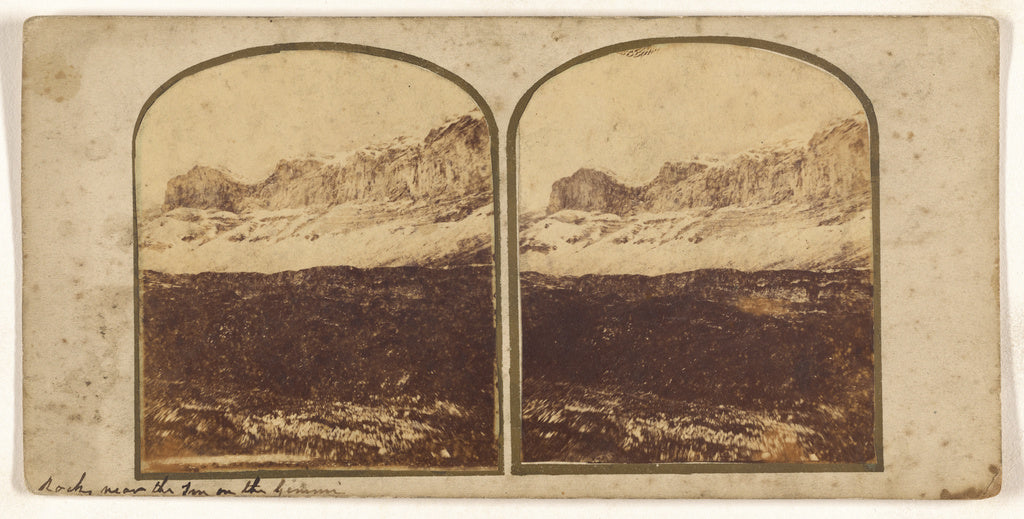 Unknown:[Rocks near the (---illeg.) on the Gemmi], Poster Print Wall Art