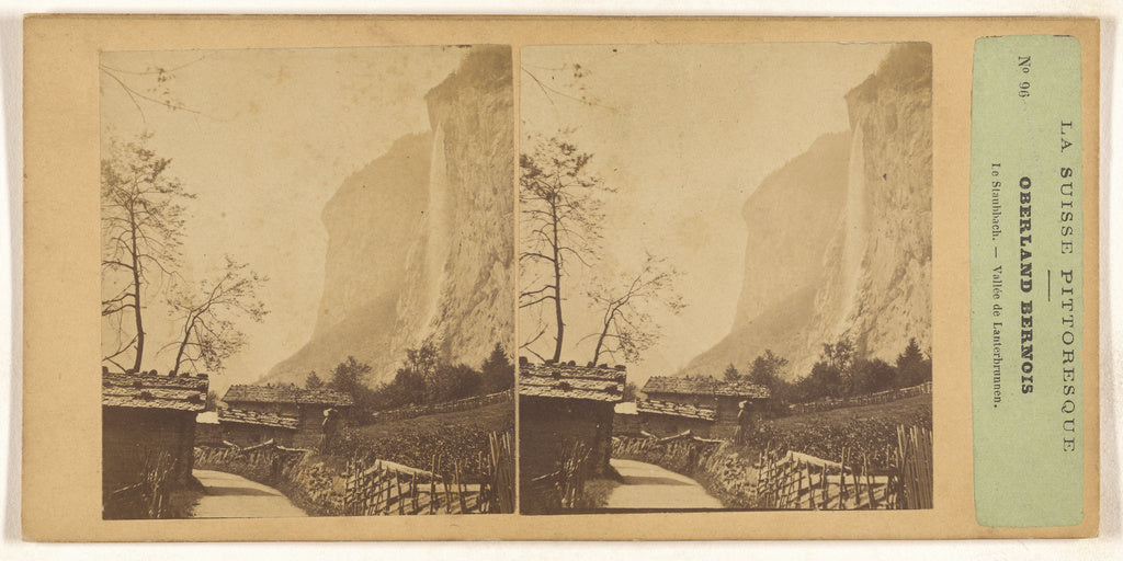 Unknown:La Suisse Pittoresque. Oberland Bernois. Le Staubbac, Poster Print Wall Art