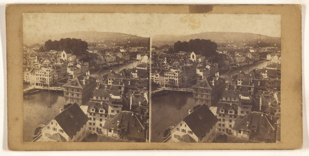 Unknown:Panorama de Zurich, Poster Print Wall Art