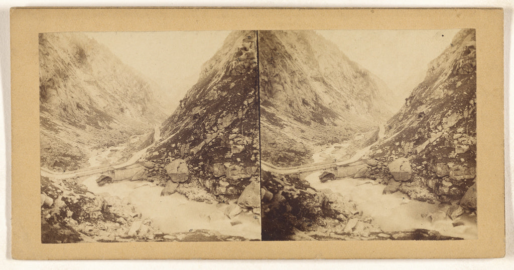 Unknown:Le Saut du pretre. Au Mont St. Gothard., Poster Print Wall Art