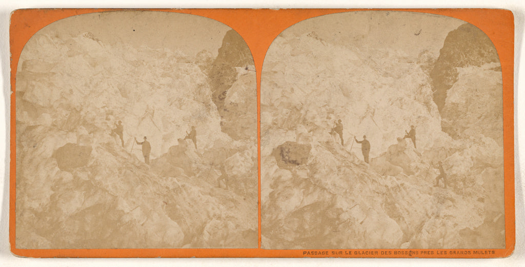 Unknown:Passage sur le Glacier des Bossons pres Les Grands M, Poster Print Wall Art