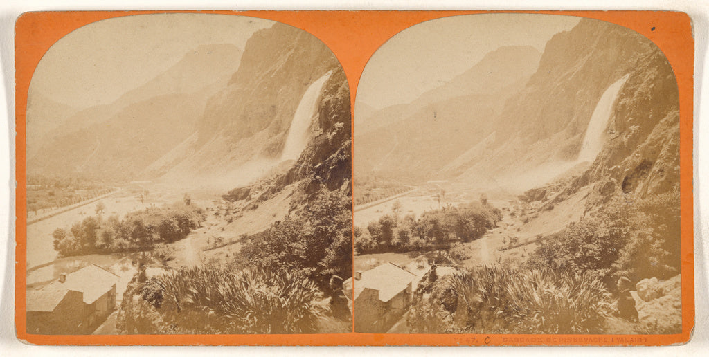 Unknown:Cascade de Pissevache (Valais), Poster Print Wall Art