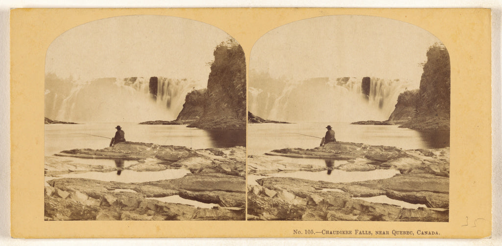 Unknown maker, Canadian:Chandiere Falls, near Quebec, Canada, Poster Print Wall Art