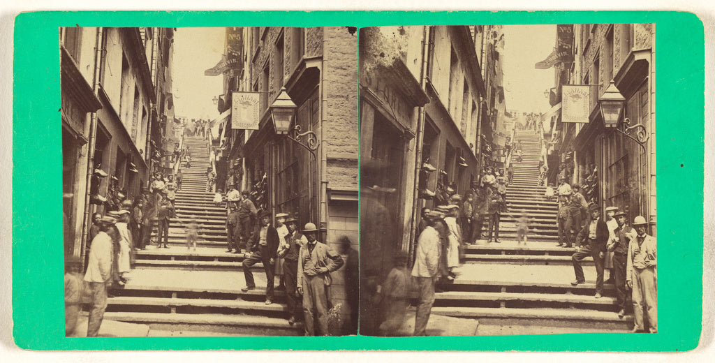 Unknown maker, Canadian:Quebec. Break neck steps at the foot, Poster Print Wall Art