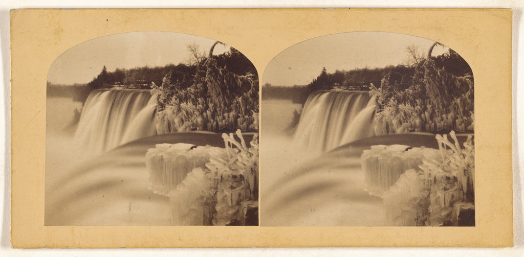 Unknown maker, Canadian:American Fall, Niagara, From Goat Is, Poster Print Wall Art