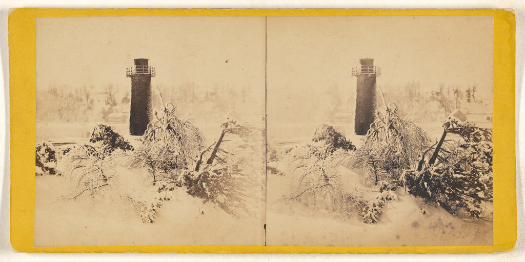 Unknown maker, Canadian:[Terapin Tower in snow, Canada], Poster Print Wall Art