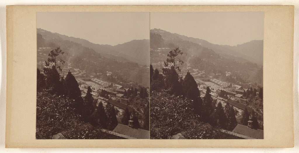 Unknown:Bazar. As seen from Observatory Hill. Darjeeling., Poster Print Wall Art