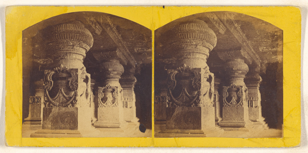 Unknown:[Indra Subba(sic), interior of cave, Ellora], Poster Print Wall Art