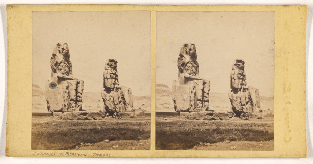 Unknown:Colosses de Memnon a Thebes, Poster Print Wall Art