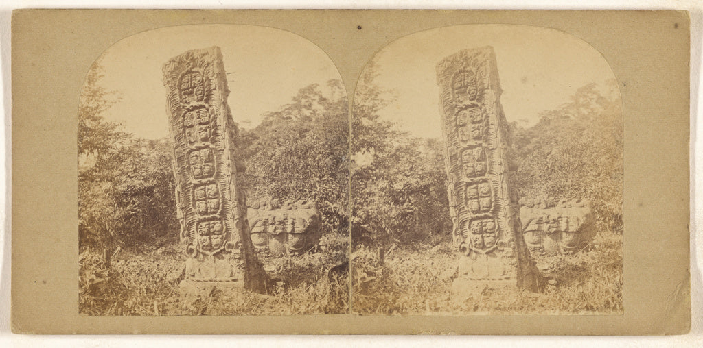 Unknown:[Mayan carved pillar], Poster Print Wall Art