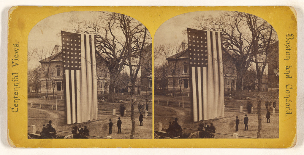 Unknown maker, American:The Stars and Stripes. Concord, Mass, Poster Print Wall Art