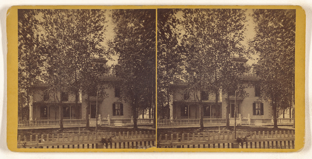 Unknown maker, American:[Elisha Broad's home in Minesota (si, Poster Print Wall Art