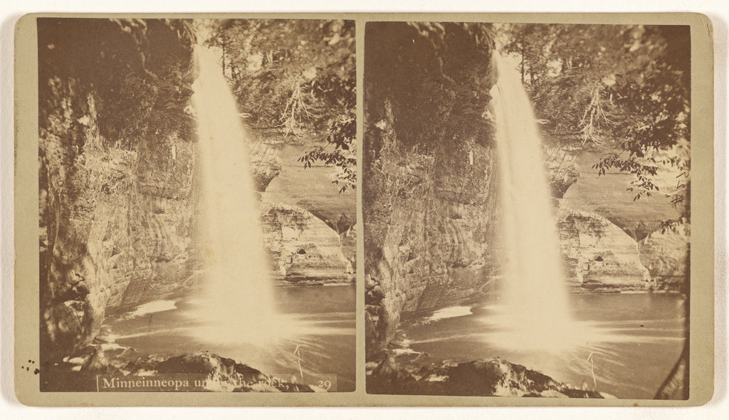 Unknown maker, American:Minneinneopa under the rock., Poster Print Wall Art