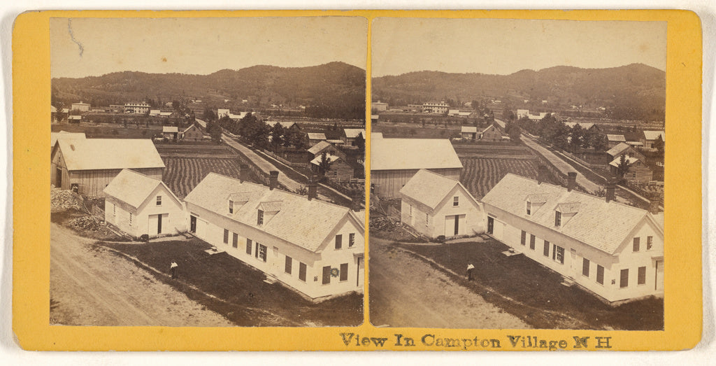 Unknown maker, American:View in Campton Village N.H., Poster Print Wall Art