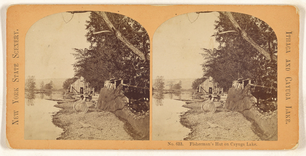 Unknown maker, American:Fisherman's Hut on Cayuga Lake. [New, Poster Print Wall Art