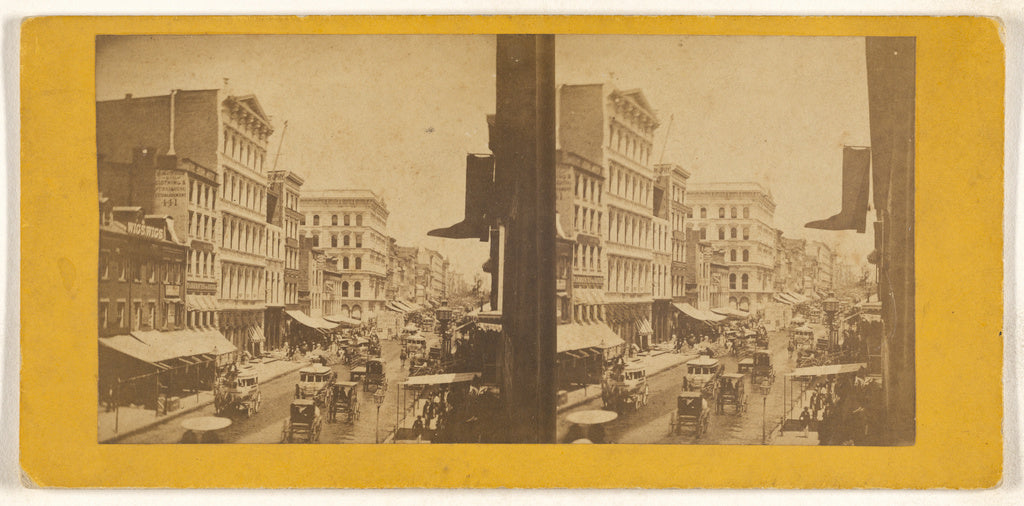Unknown maker, American:Street Scenes in New-York. Broadway,, Poster Print Wall Art