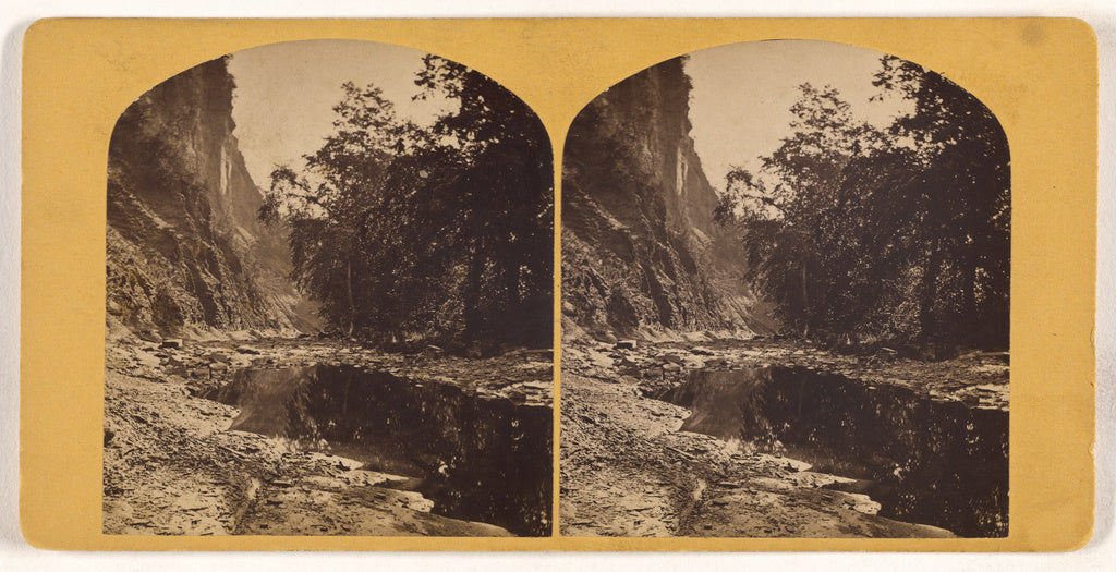 Unknown maker, American:[Taughanic Falls, mouth of ravine],16x12"(A3)Poster