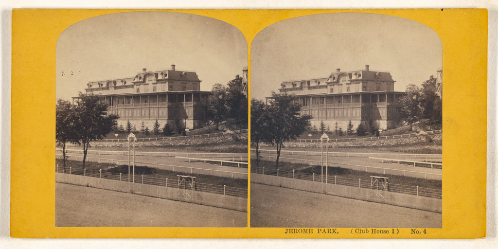 Unknown maker, American:Jerome Park, (Club House 1) No. 4 [N, Poster Print Wall Art