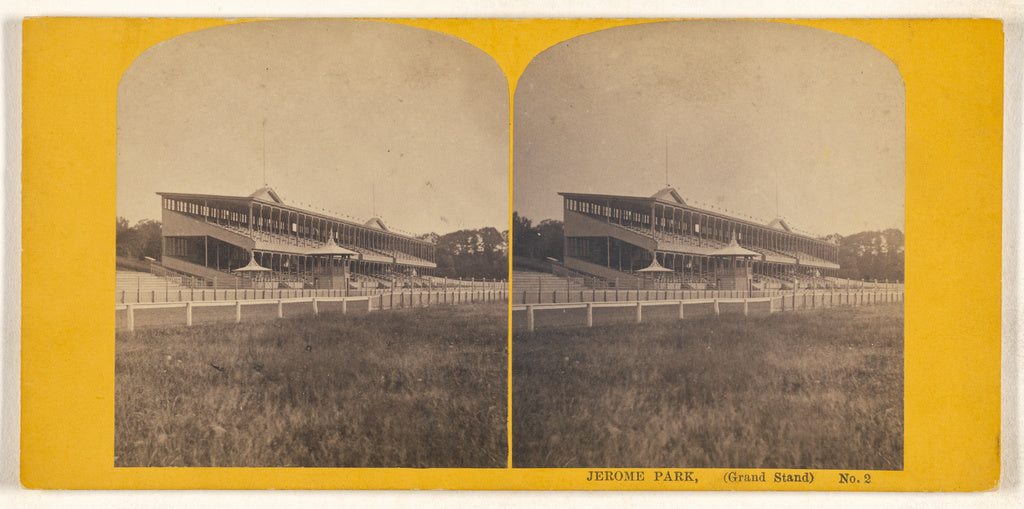 Unknown maker, American:Jerome Park, (Grand Stand) No. 2 [Ne, Poster Print Wall Art