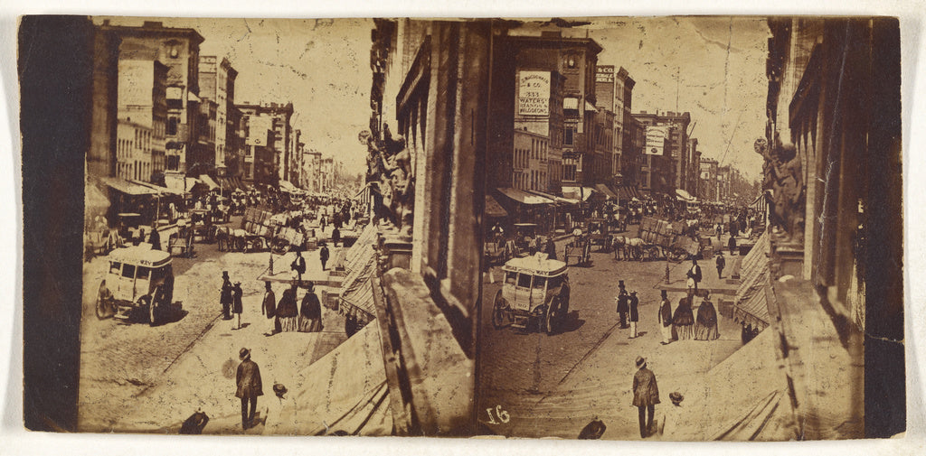 Unknown maker, American:[Broadway. New York City. 1850], Poster Print Wall Art