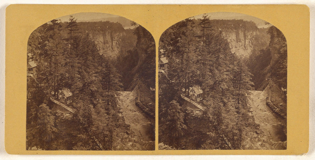Unknown maker, American:[Taughanac Falls, Upper and Lower ra, Poster Print Wall Art