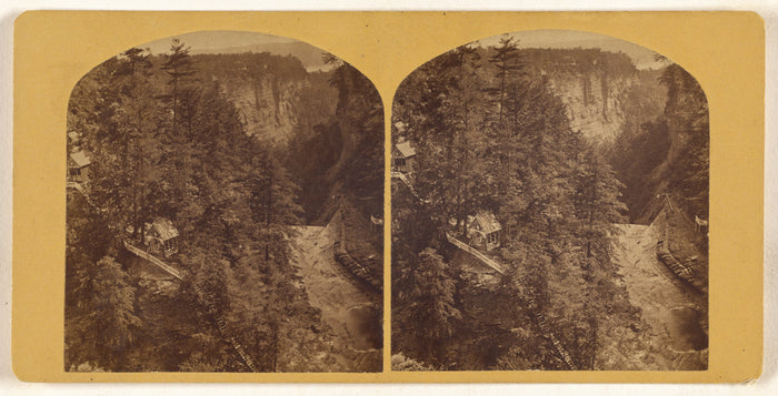 Unknown maker, American:[Taughanac Falls, Upper and Lower ra,16x12