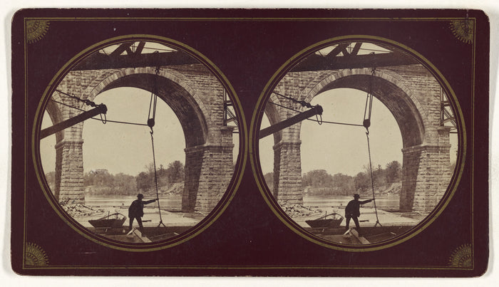 Unknown maker, American:[Under the R.R. Bridge. Fairmount Pa,16x12