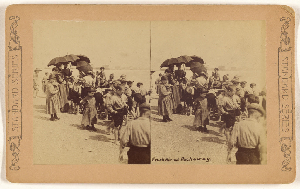 Unknown maker, American:Fresh Air at Rockaway., Poster Print Wall Art