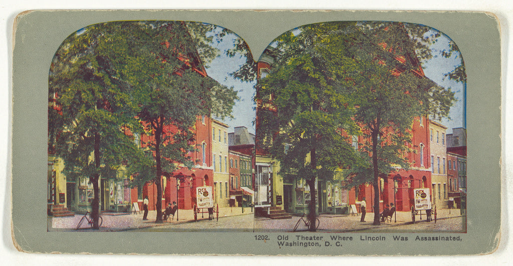 Unknown maker, American:Old Theater Where Lincoln Was Assass, Poster Print Wall Art