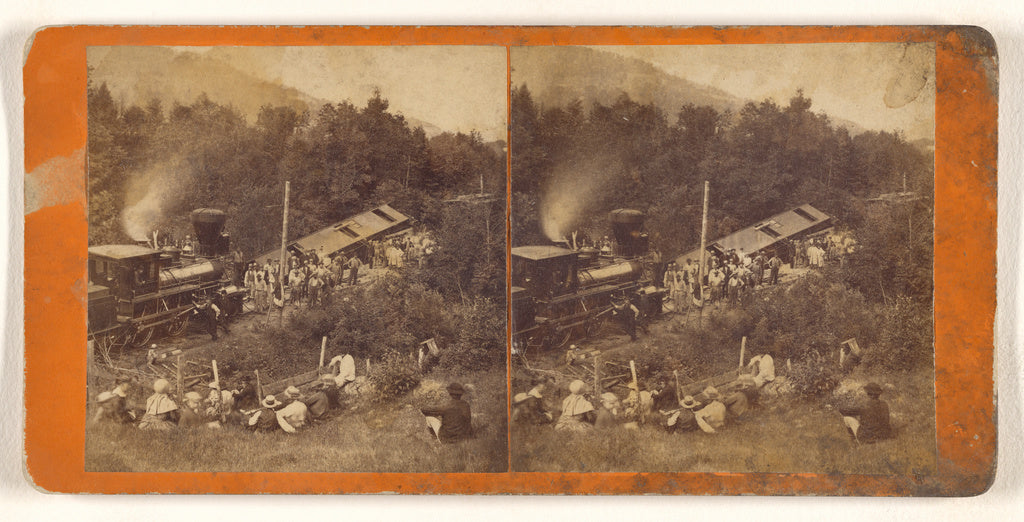 Preston William Taft:[Train wreck at Bellows Falls, Vermont], Poster Print Wall Art