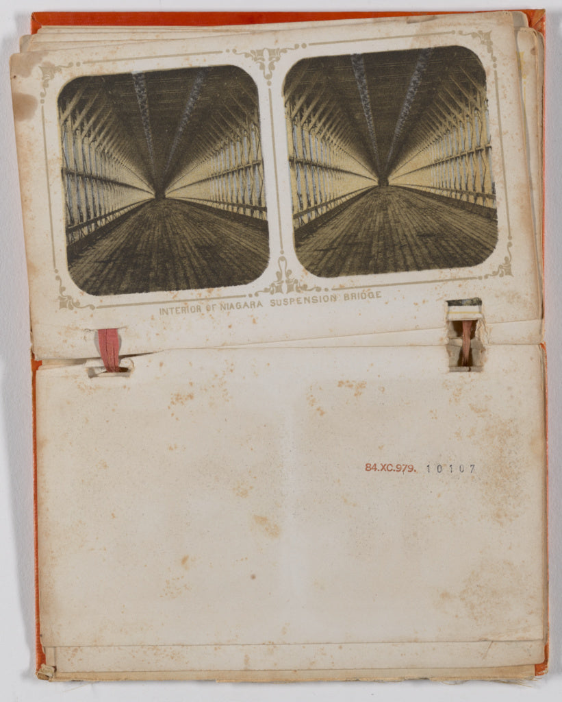 Unknown:Interior of Niagara Suspension Bridge, Poster Print Wall Art