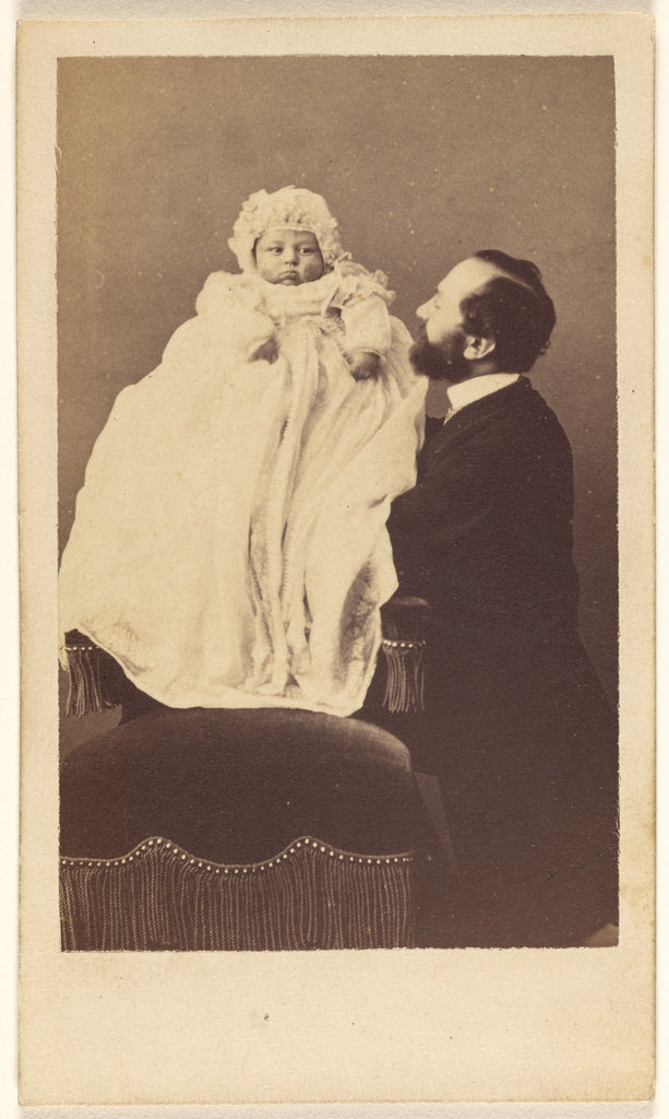Désiré Durand:[Baby in a bonnet and a long gown], Poster Print Wall Art