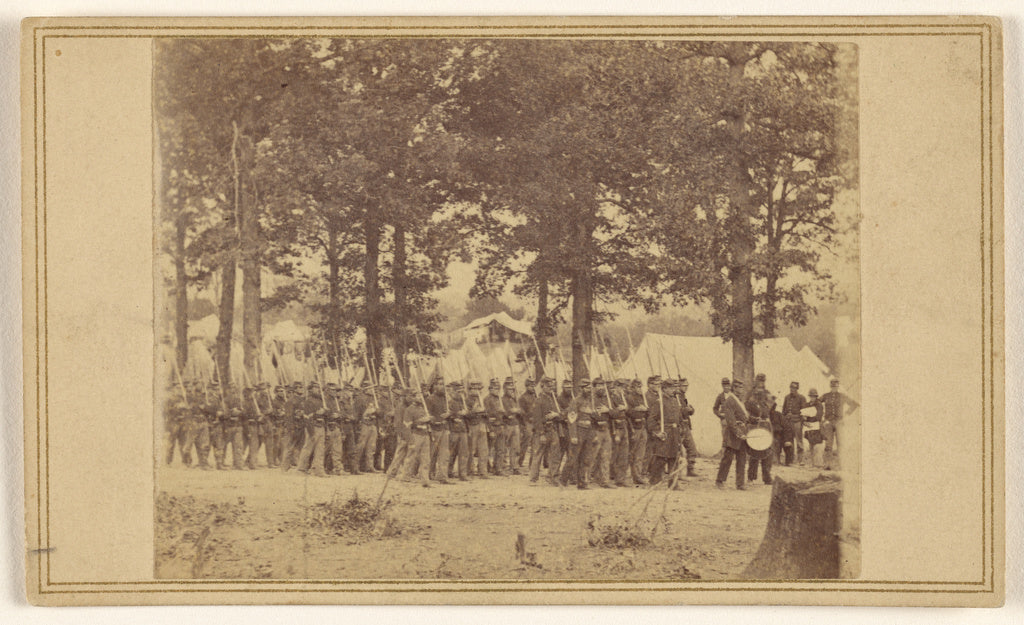 Mathew B. BradyAttributed to:[Micihigan(?) Camp nr. Washingt, Poster Print Wall Art