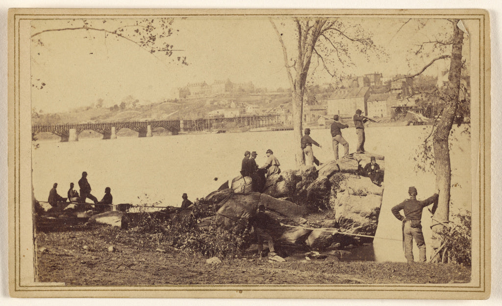 Mathew B. BradyAttributed to:[Georgetown Aqueduct looking to, Poster Print Wall Art