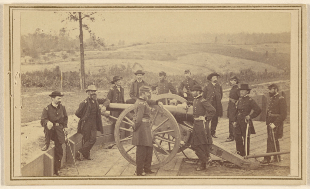 Mathew B. Brady:[General Sherman & Staff Before Atlanta July, Poster Print Wall Art