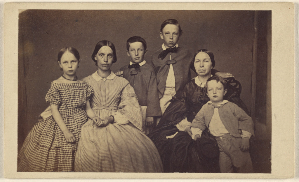 Unknown maker, American:[Group family portrait, two women an, Poster Print Wall Art