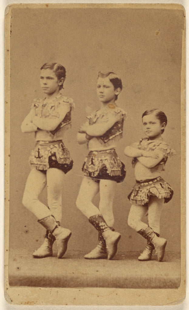 Unknown:[Three young male dancers or circus performers],16x12"(A3)Poster