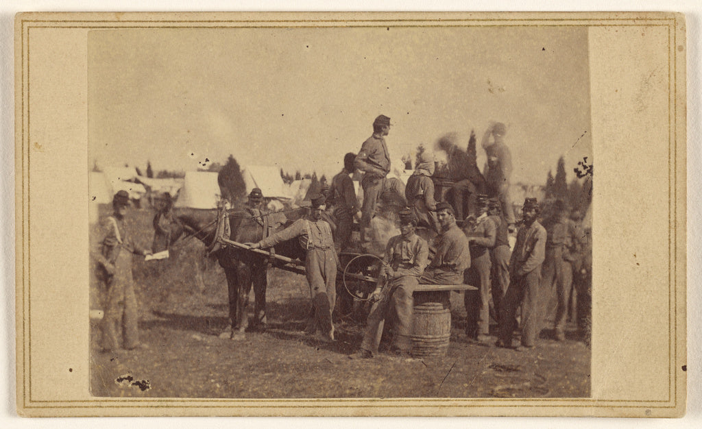 Mathew B. BradyAttributed to:[Ft. Runyon Settlers], Poster Print Wall Art