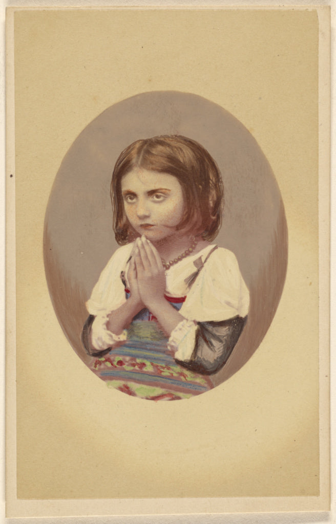 Lorenzo Suscipi:[Little girl praying], Poster Print Wall Art