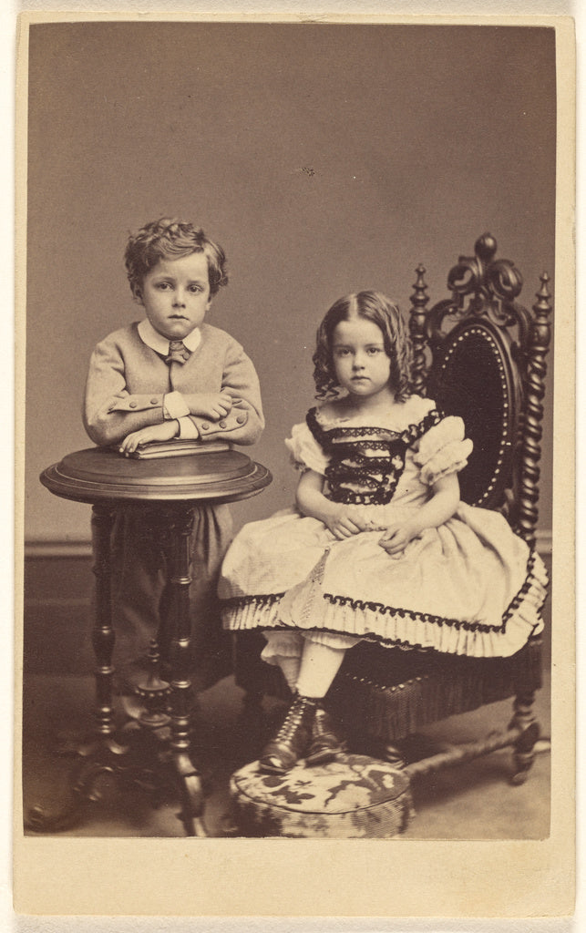 Frederick Gutekunst:[Two children: boy standing, leaning on ,16x12